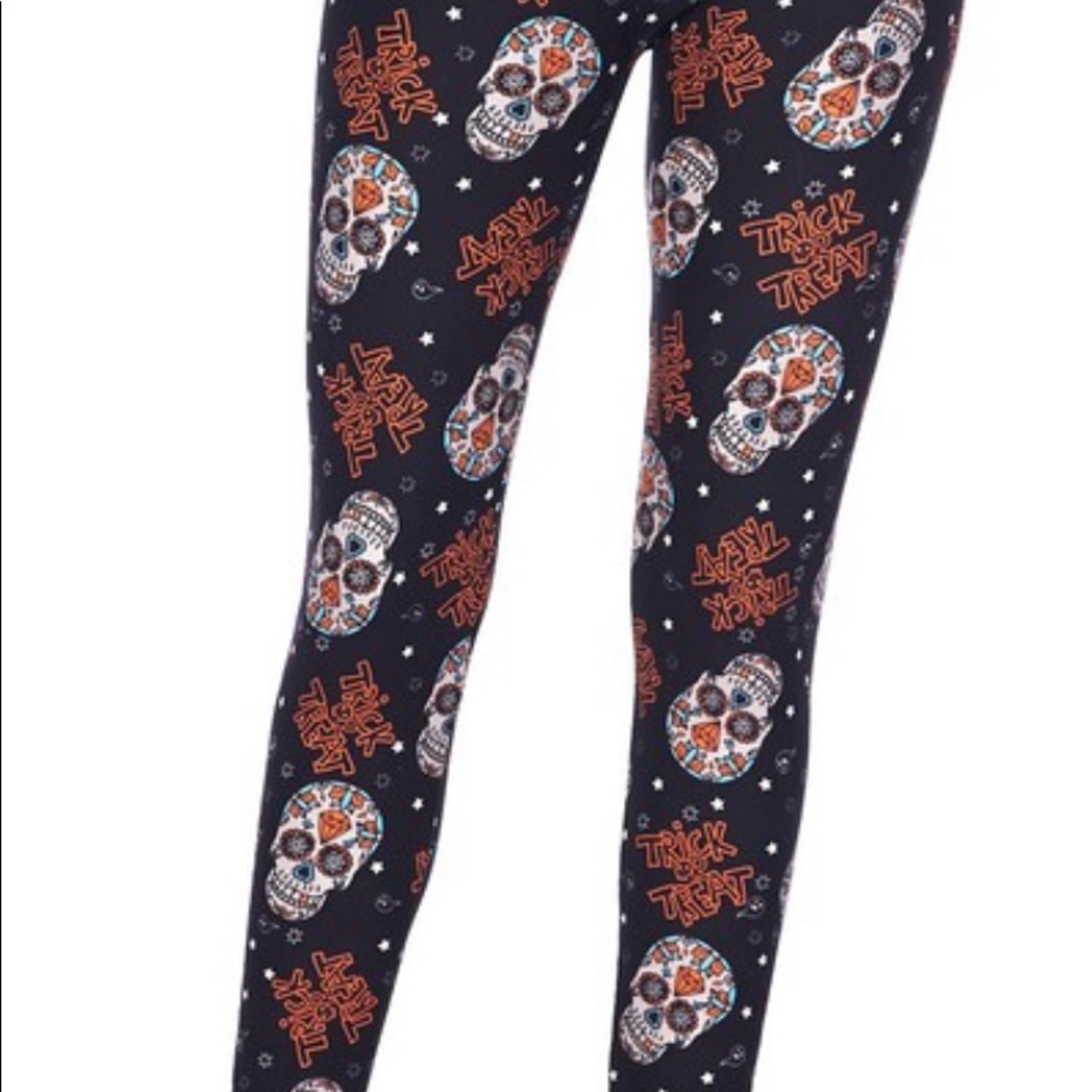 Trick or Treat Day Of the Dead Skull Leggings TC